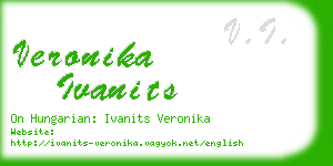 veronika ivanits business card